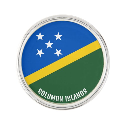 Solomon Islands Flag Elegant Patriotic Lapel Pin