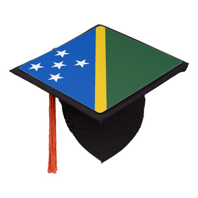 Solomon Islands Flag Graduation Cap Topper (Angled)