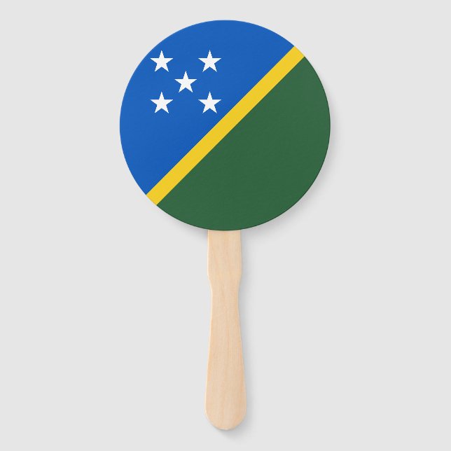 Solomon Islands Flag Hand Fan (Front)