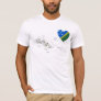 Solomon Islands Flag Heart and Map T-Shirt