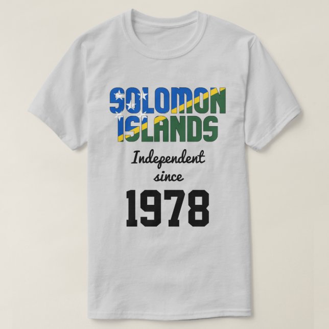 Solomon Islands Flag Independence Celebration T-Shirt (Design Front)