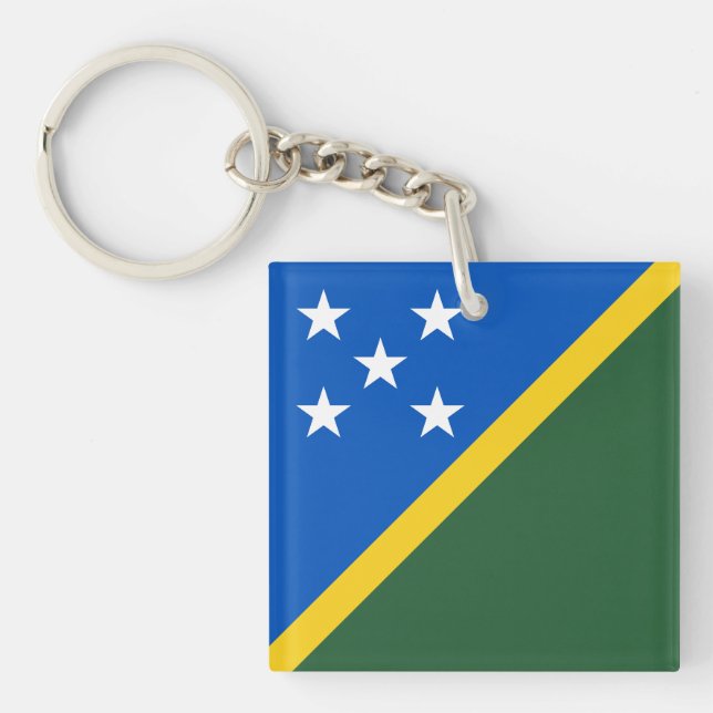 Solomon Islands Flag Keychain (Front)