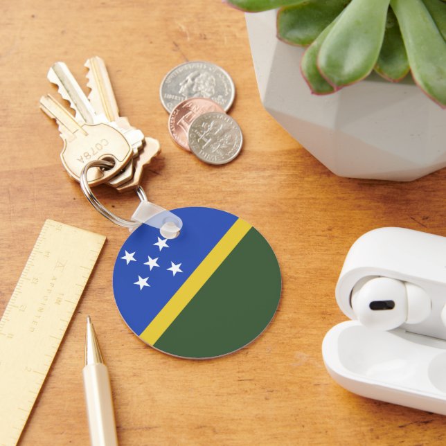 Solomon Islands flag Keychain (Desk)