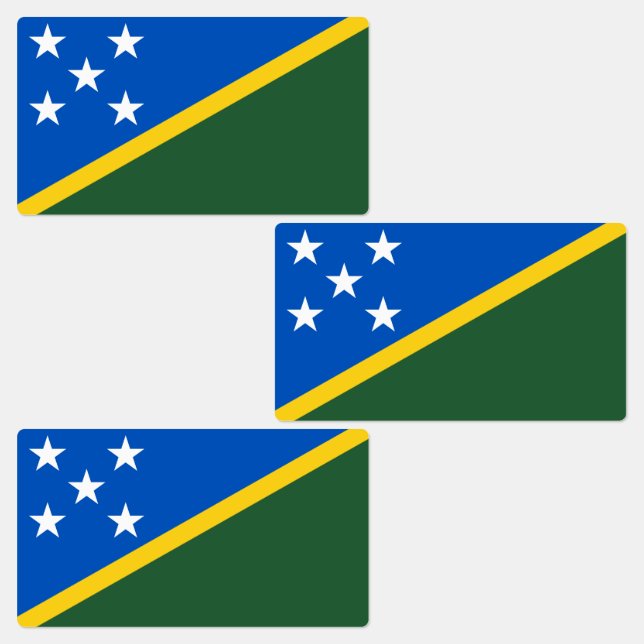 Solomon Islands Flag Labels (Group)