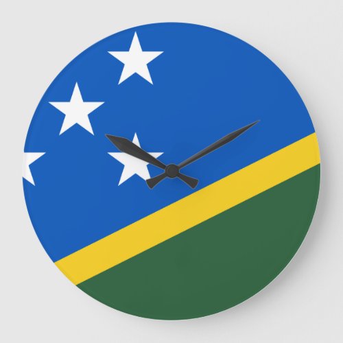 Solomon Islands Flag Large Clock