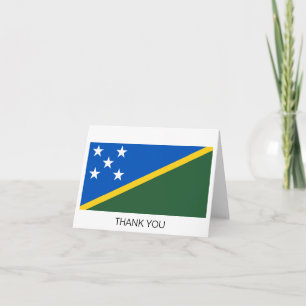 Solomon Islands Flag Letterpress Thank You Card