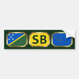 Solomon Islands Flag Map Code Bumper Sticker