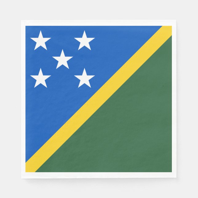 Solomon Islands Flag Napkins (Front)