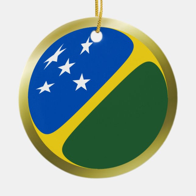 Solomon Islands Flag Ornament (Front)