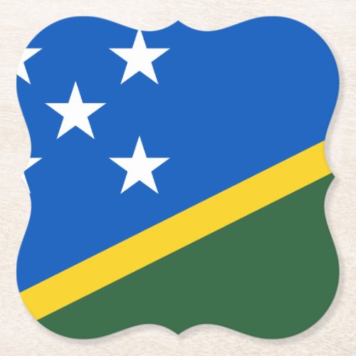 Solomon Islands Flag Paper Coaster