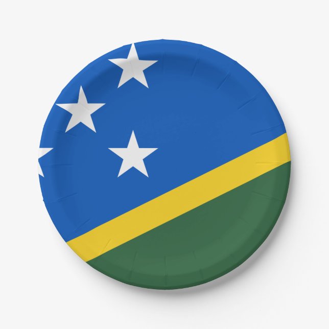 Solomon Islands Flag Paper Plates (Front)