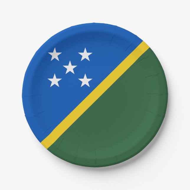 Solomon Islands Flag Paper Plates (Front)