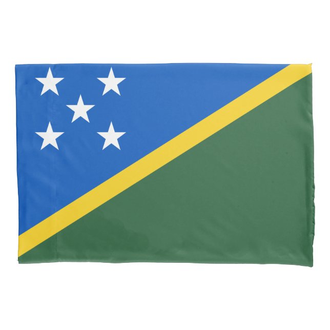 Solomon Islands Flag Pillow Case (Front)