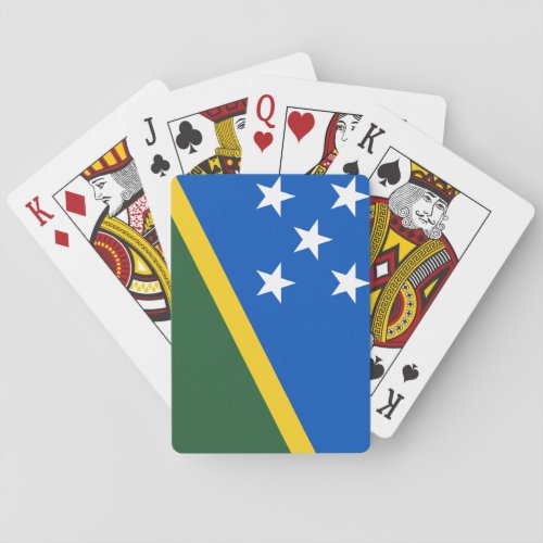 Solomon Islands Flag Poker Cards