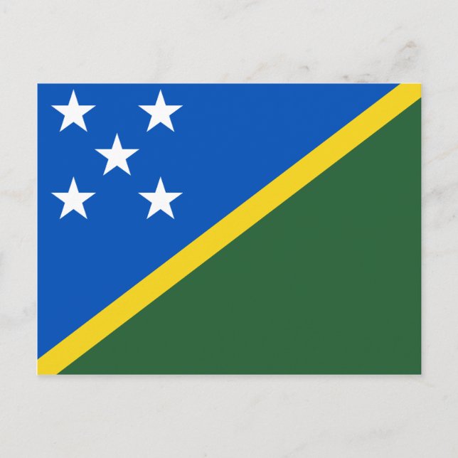 Solomon Islands Flag Postcard (Front)
