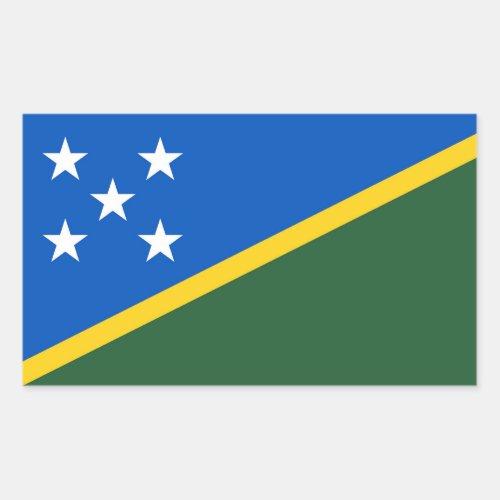 Solomon Islands Flag Rectangular Sticker