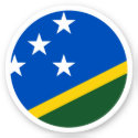 Solomon Islands Flag Round Sticker