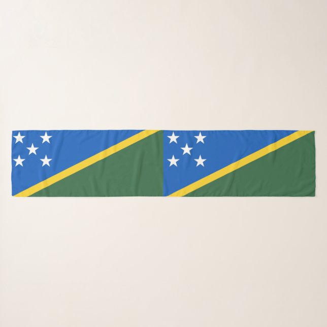 Solomon Islands Flag Scarf (Front (Horizontal))