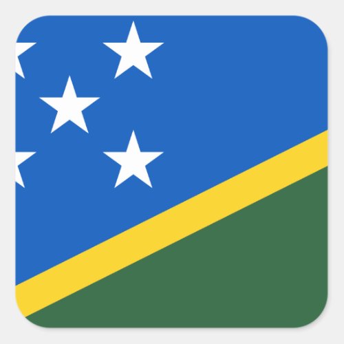Solomon Islands Flag Square Sticker