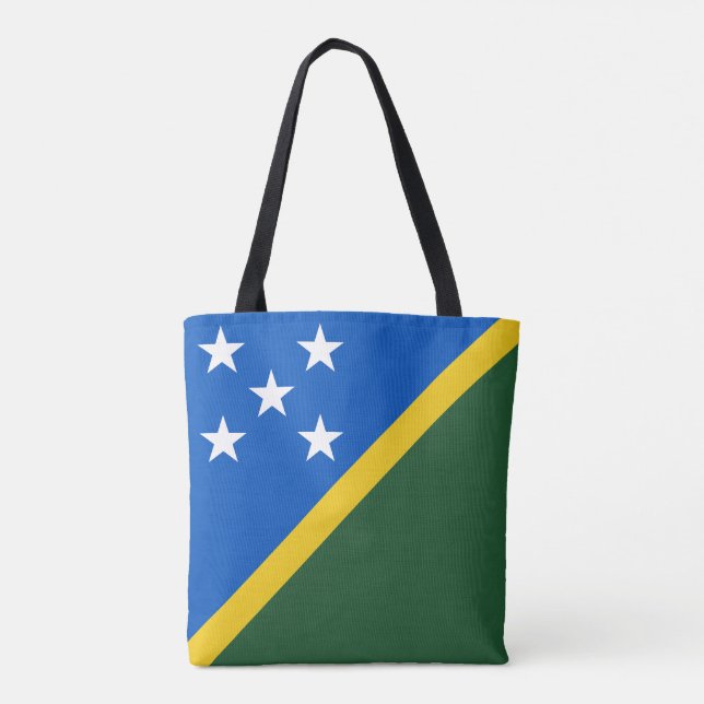 Solomon Islands Flag Tote Bag (Back)