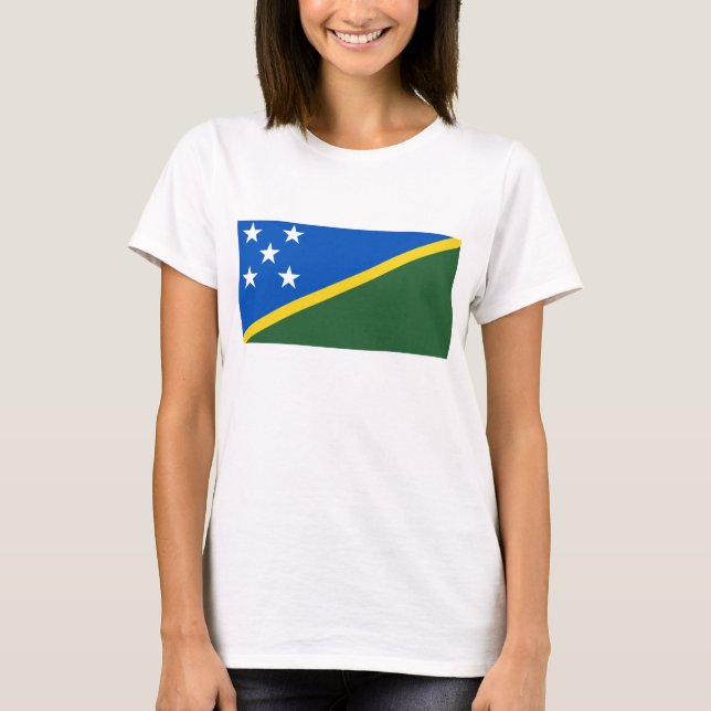 Solomon Islands Flag x Map T-Shirt (Front)