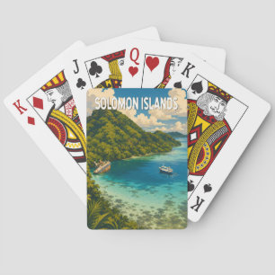 Solomon Islands Illustration Travel Art Vintage Poker Cards