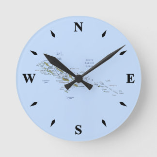 Solomon Islands Map Clock