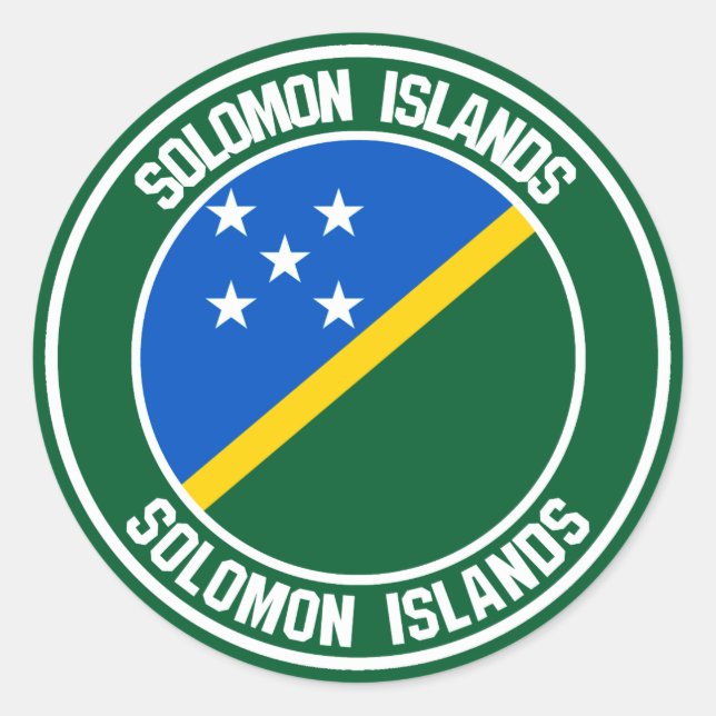 Solomon Islands Round Emblem Classic Round Sticker (Front)