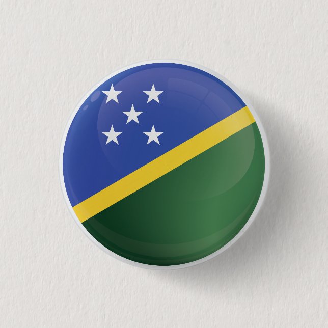 Solomon Islands  Round Icon Flag Button (Front)