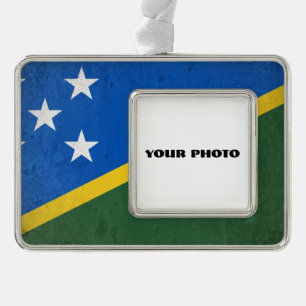 Solomon Islands Silver Plated Framed Ornament