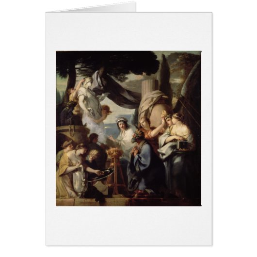 Solomon making a sacrifice to the idols cards (Front)