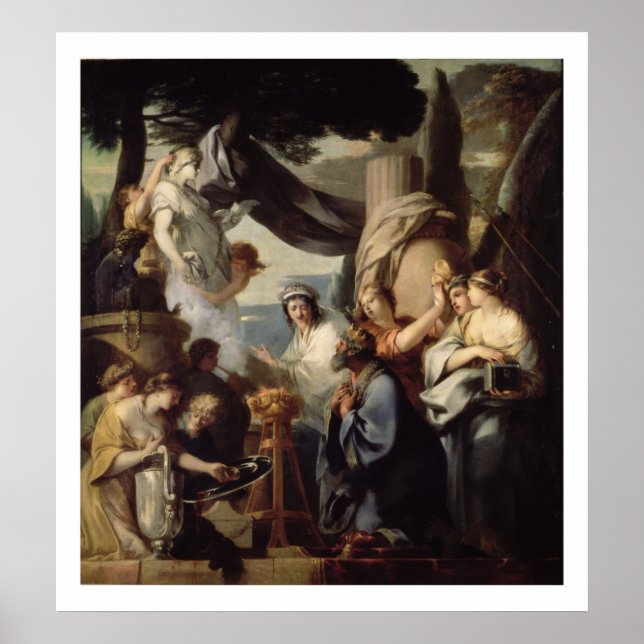 Solomon making a sacrifice to the idols poster (Front)