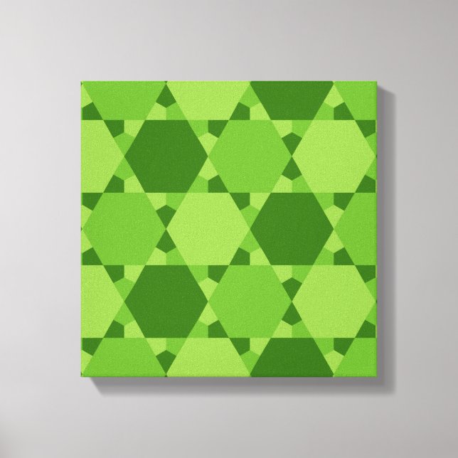Solomon Seal Star of David Optical Illusion  Canvas Print (Front)