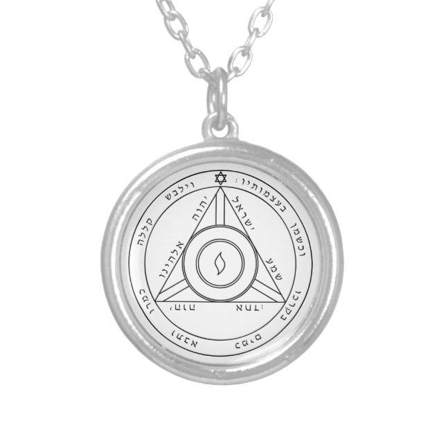 Solomon's Pentacle of Saturn Silver Plated Necklace (Front)