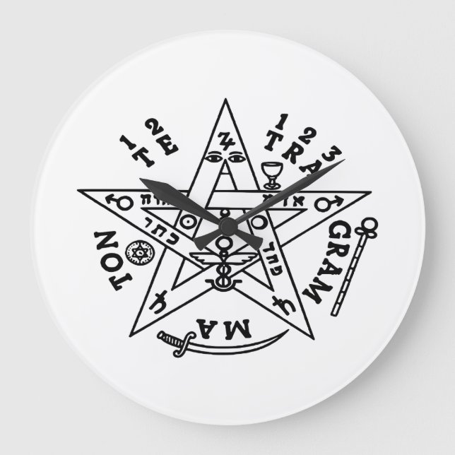 Solomon's Pentagram Large Clock (Front)