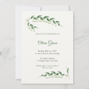 Solomons Seal Baptism Invitation