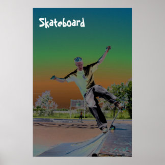 Solorized skateboarder  poster