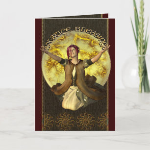 Solstice Blessings Greetings Card