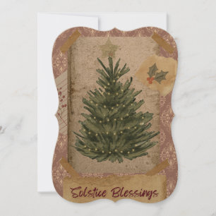 Solstice Blessings Holiday Card (Flat)