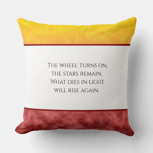 Solstice Bloom Throw Pillow (Front)