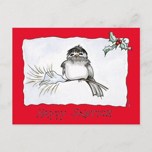 Solstice Chickadee Postcard