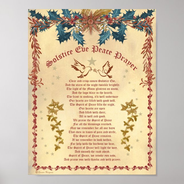 SOLSTICE EVE PEACE PRAYER POSTER (Front)