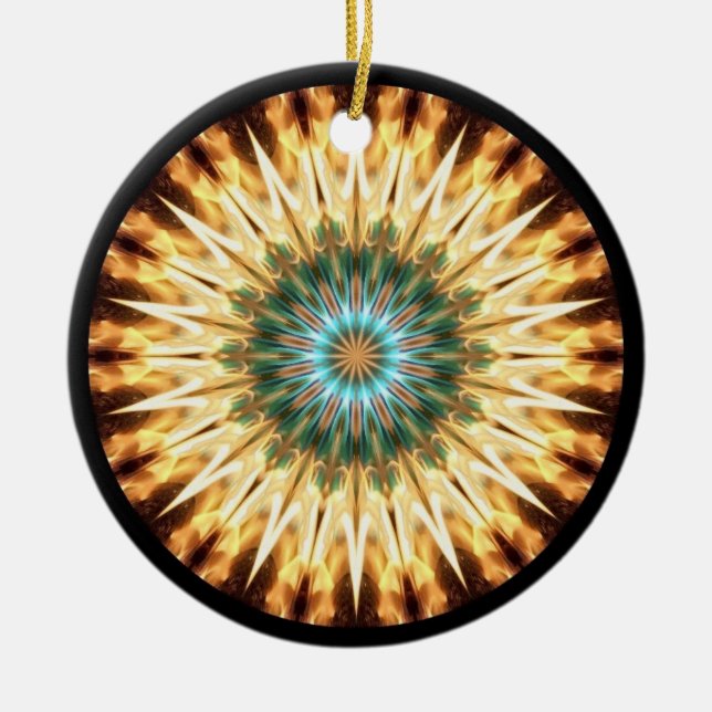 Solstice Fire 2 Ceramic Ornament (Front)