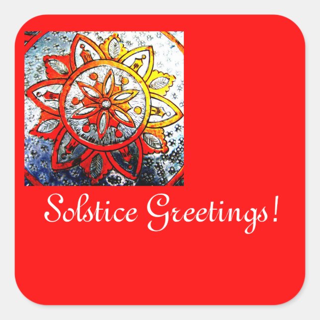 Solstice Greetings Stickers (Front)