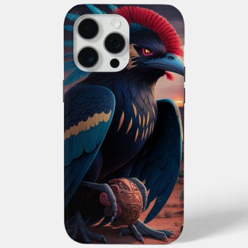 Solstice Guardian Aztecorvus in the Desert Sunset iPhone 15 Pro Max Case