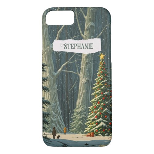 Solstice Spruce Personalized Christmas  iPhone 87 Case