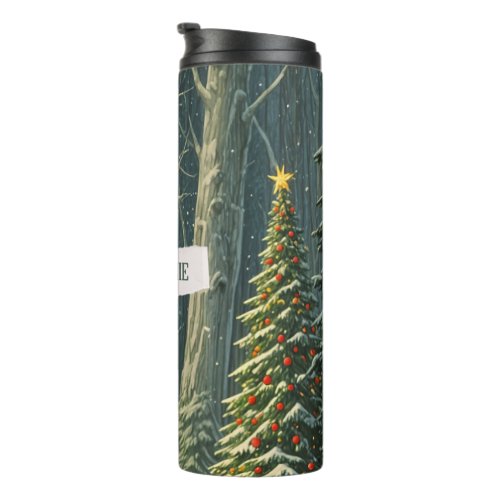 Solstice Spruce Personalized Christmas  Thermal Tumbler