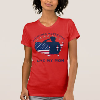 Soluting Veterans Like My Mom - American Pride T-Shirt
