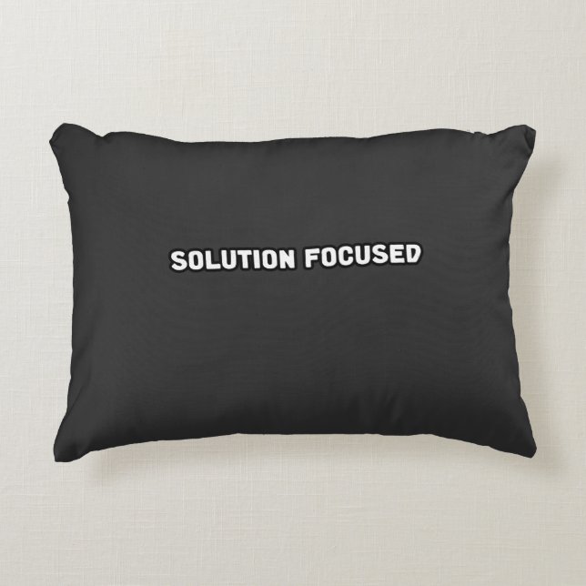 Solution Focused Problem Solver Efficiency Progres Accent Pillow (Front)