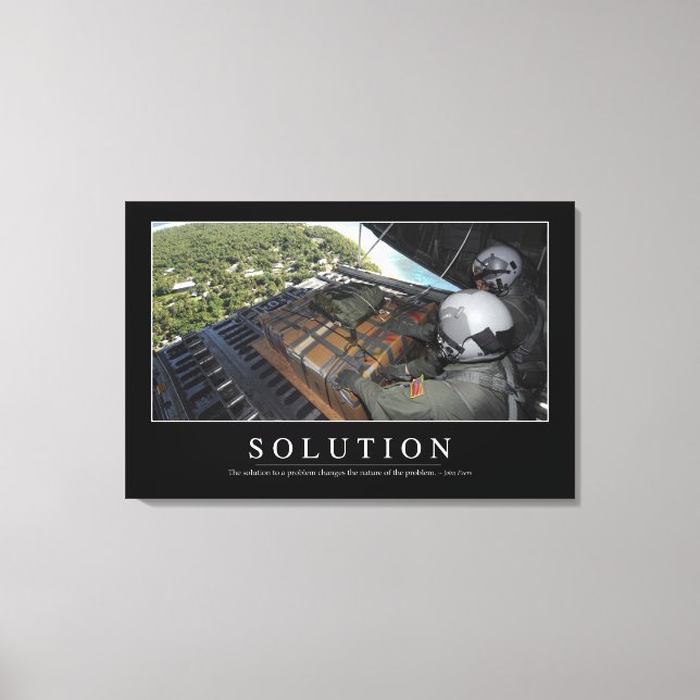 Solution: Inspirational Quote 1 Canvas Print (Front)